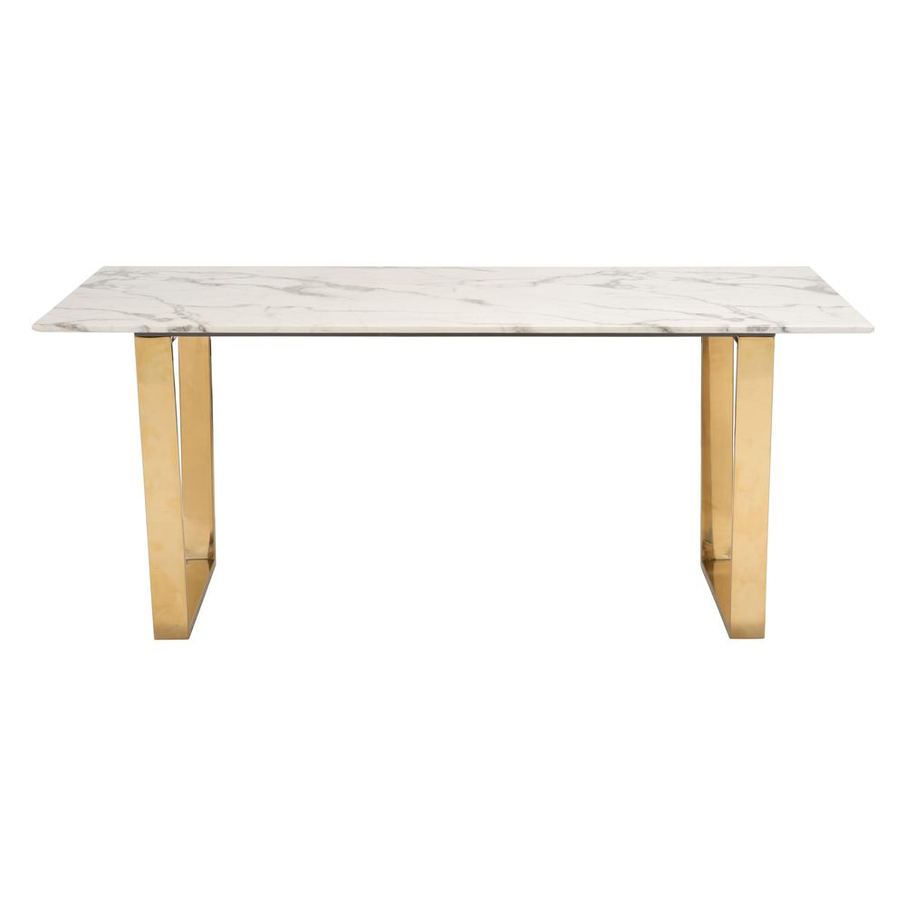 Atlas Dining Table Stone & Gold. Picture 3