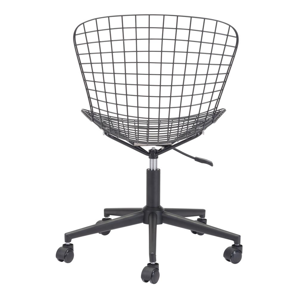 Wire Office Chair Black w/ Black Cushion. Picture 8