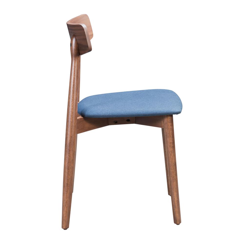 Newman Dining Chair Walnut & Ink Blue. Picture 2