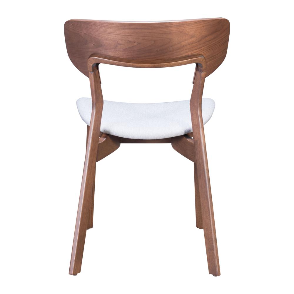 Russell Dining Chair Walnut & Light Gray. Picture 4