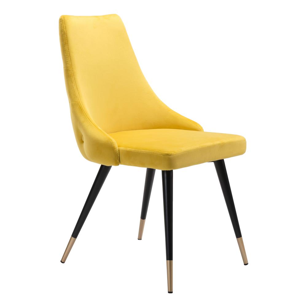 Piccolo Dining Chair (Set of 2), Yellow Velvet, Belen Kox. Picture 1