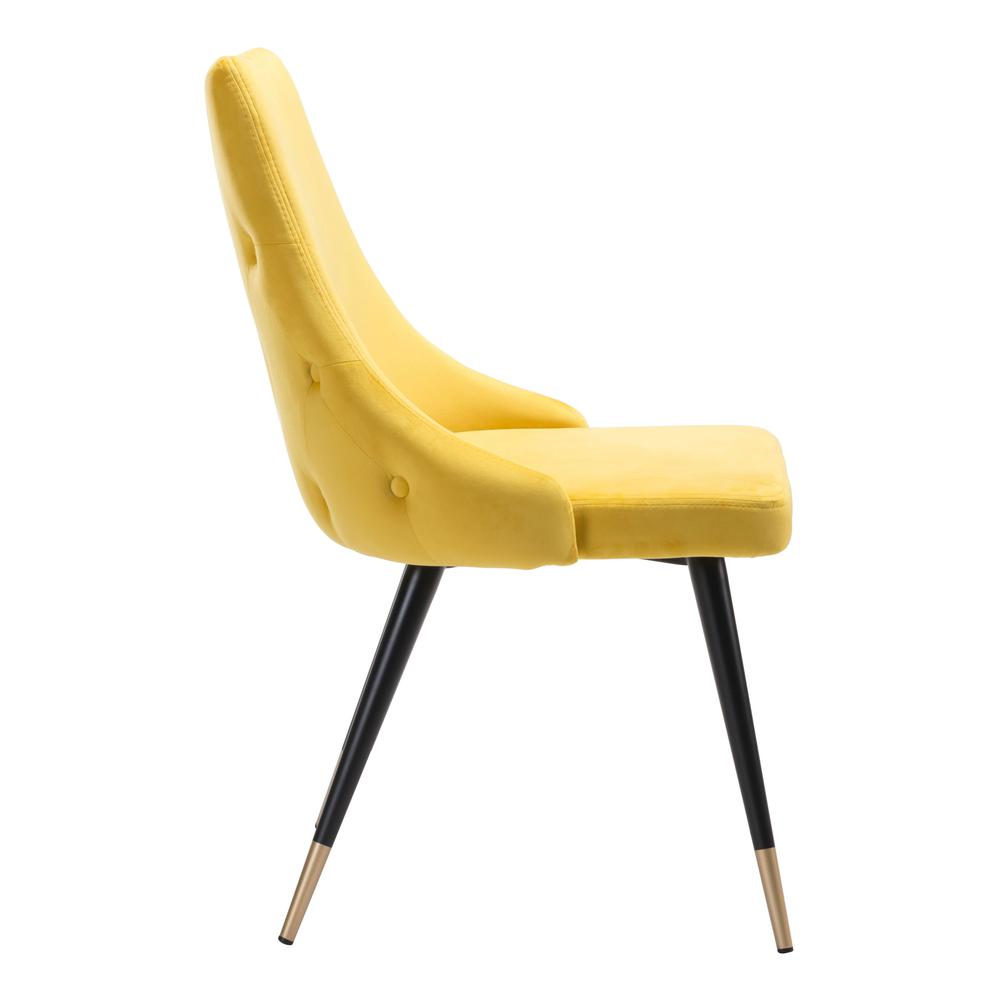 Piccolo Dining Chair (Set of 2), Yellow Velvet, Belen Kox. Picture 2