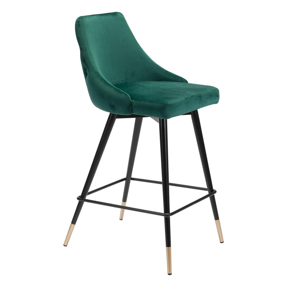 Piccolo Counter Chair, Green Velvet, Belen Kox. Picture 1