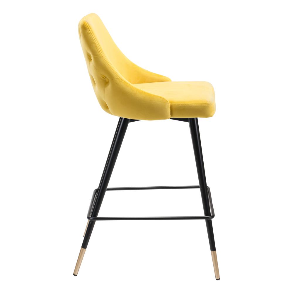 Piccolo Counter Chair Yellow Velvet. Picture 2