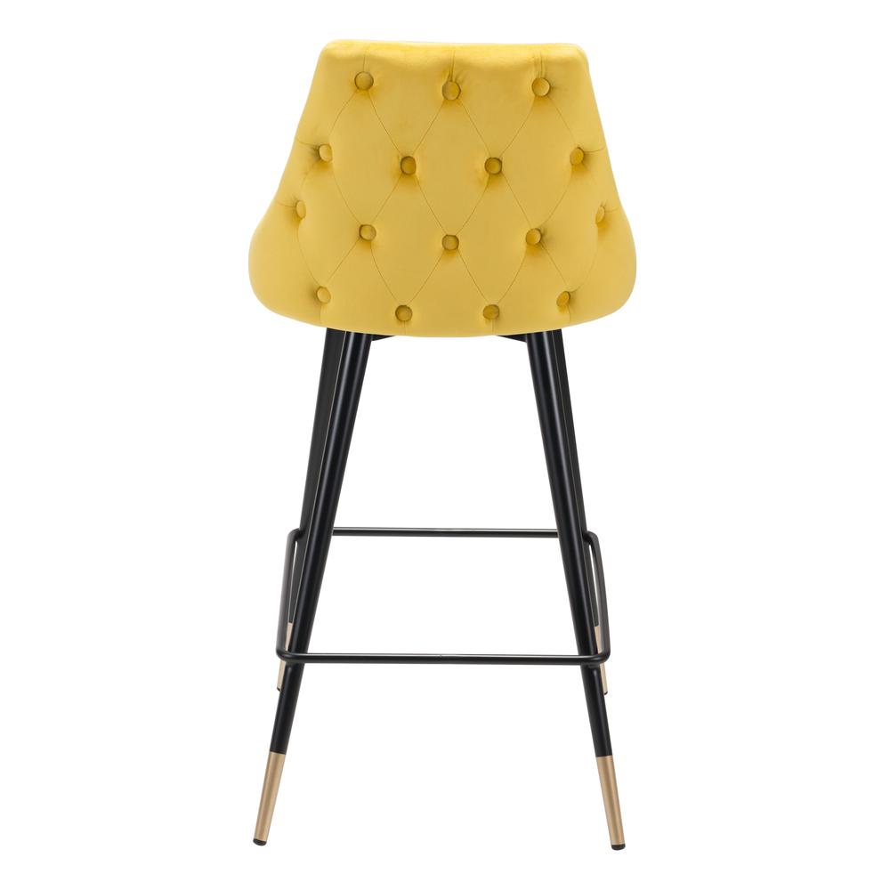Piccolo Counter Chair Yellow Velvet. Picture 4