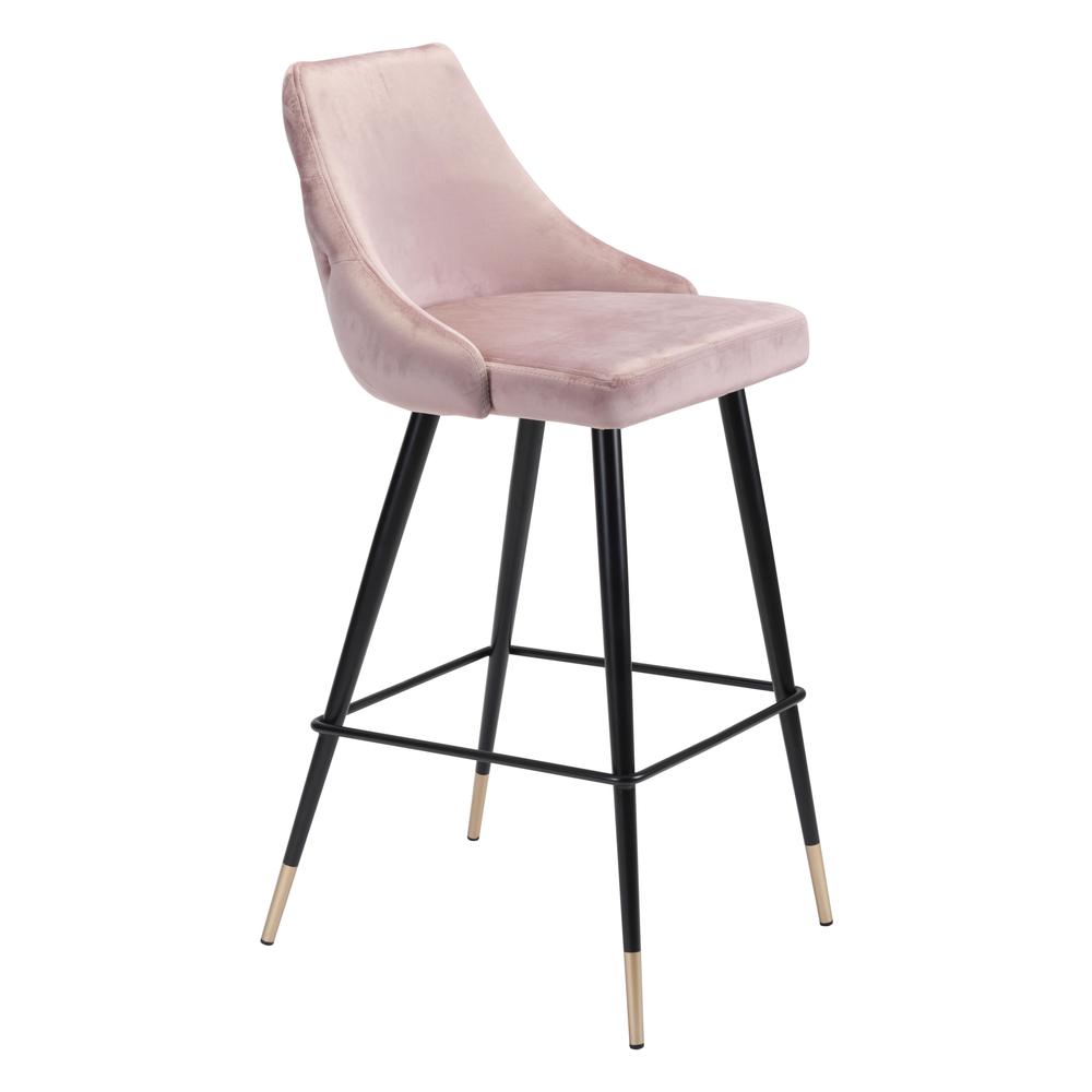 Piccolo Bar Chair, Pink Velvet, Belen Kox. Picture 1
