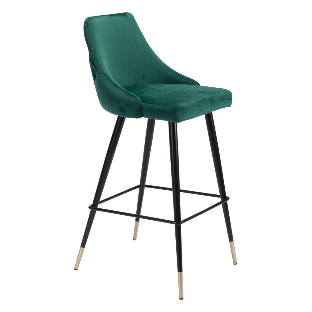 Piccolo Bar Chair, Green Velvet, Belen Kox. Picture 1
