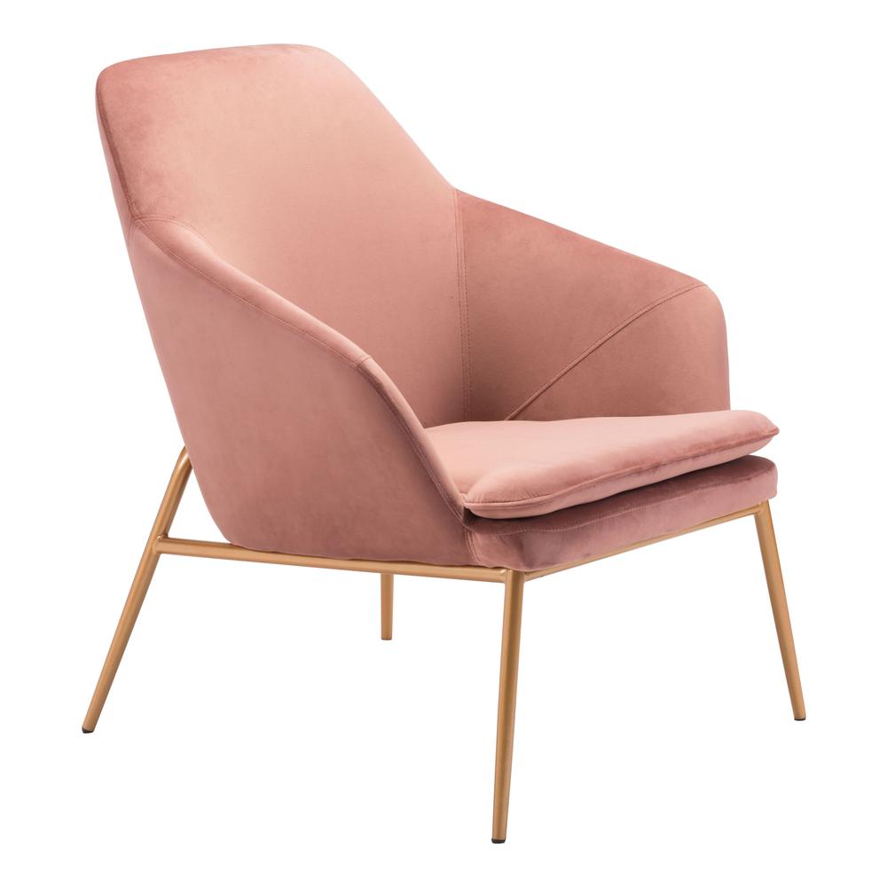 Debonair Arm Chair Pink Velvet. Picture 1