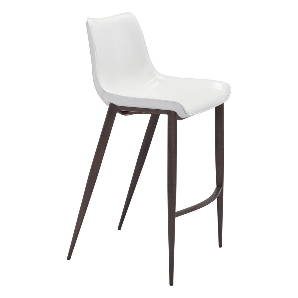 Magnus Bar Chair (Set of 2), White & Walnut, Belen Kox. Picture 1