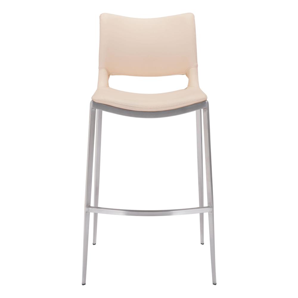 Ace Bar Chair (Set of 2), Light Pink &  Brushed Stainless Steel, Belen Kox. Picture 3