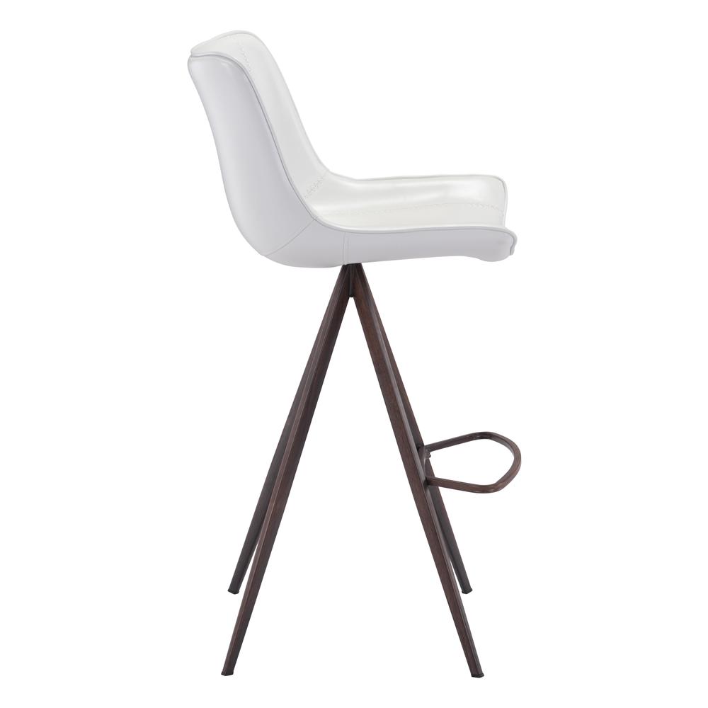 Aki Bar Chair (Set of 2), White & Walnut, Belen Kox. Picture 2
