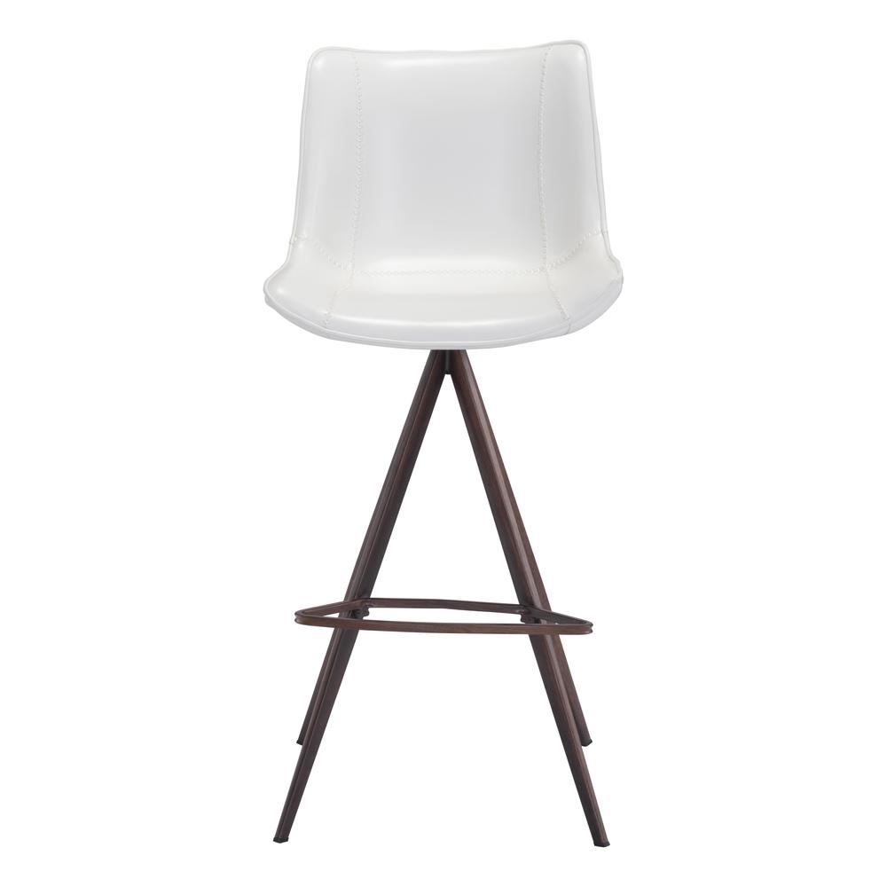 Aki Bar Chair (Set of 2), White & Walnut, Belen Kox. Picture 3