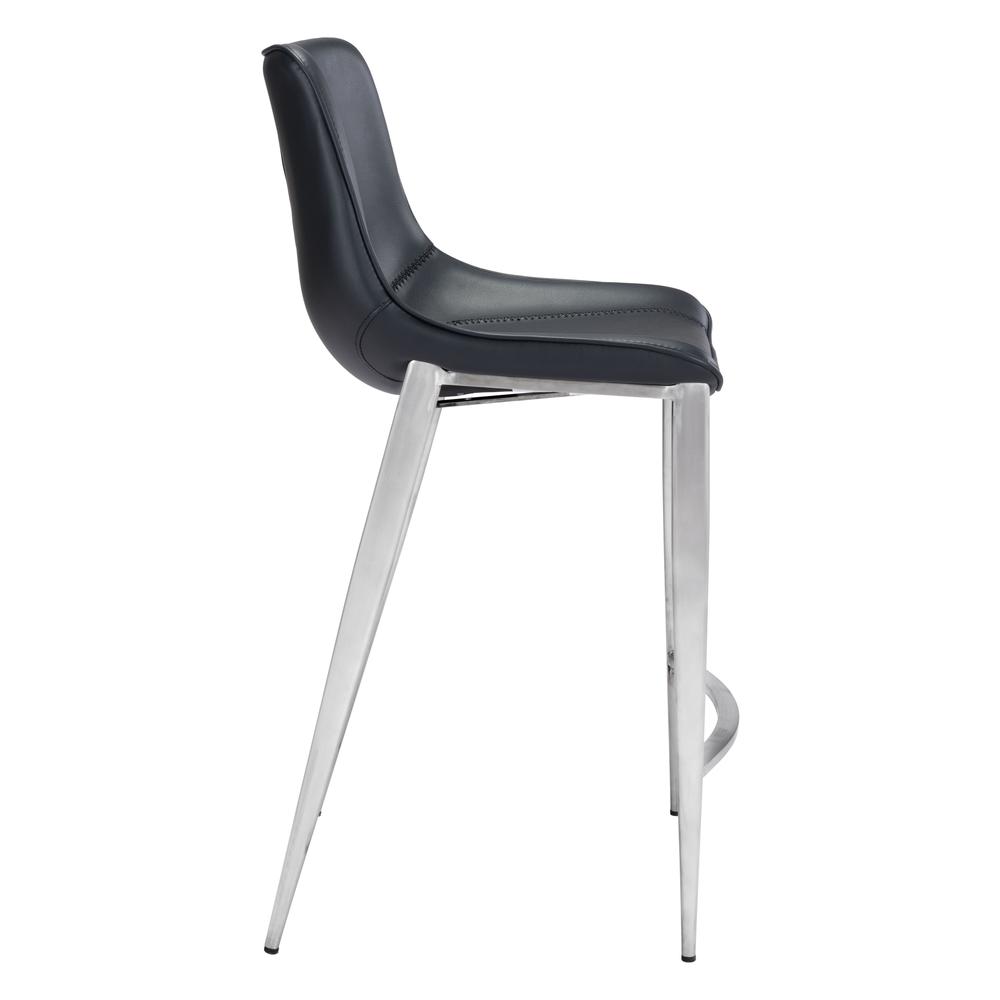 Magnus Counter Chair (Set of 2), Black & Brushed Stainless, Belen Kox. Picture 3