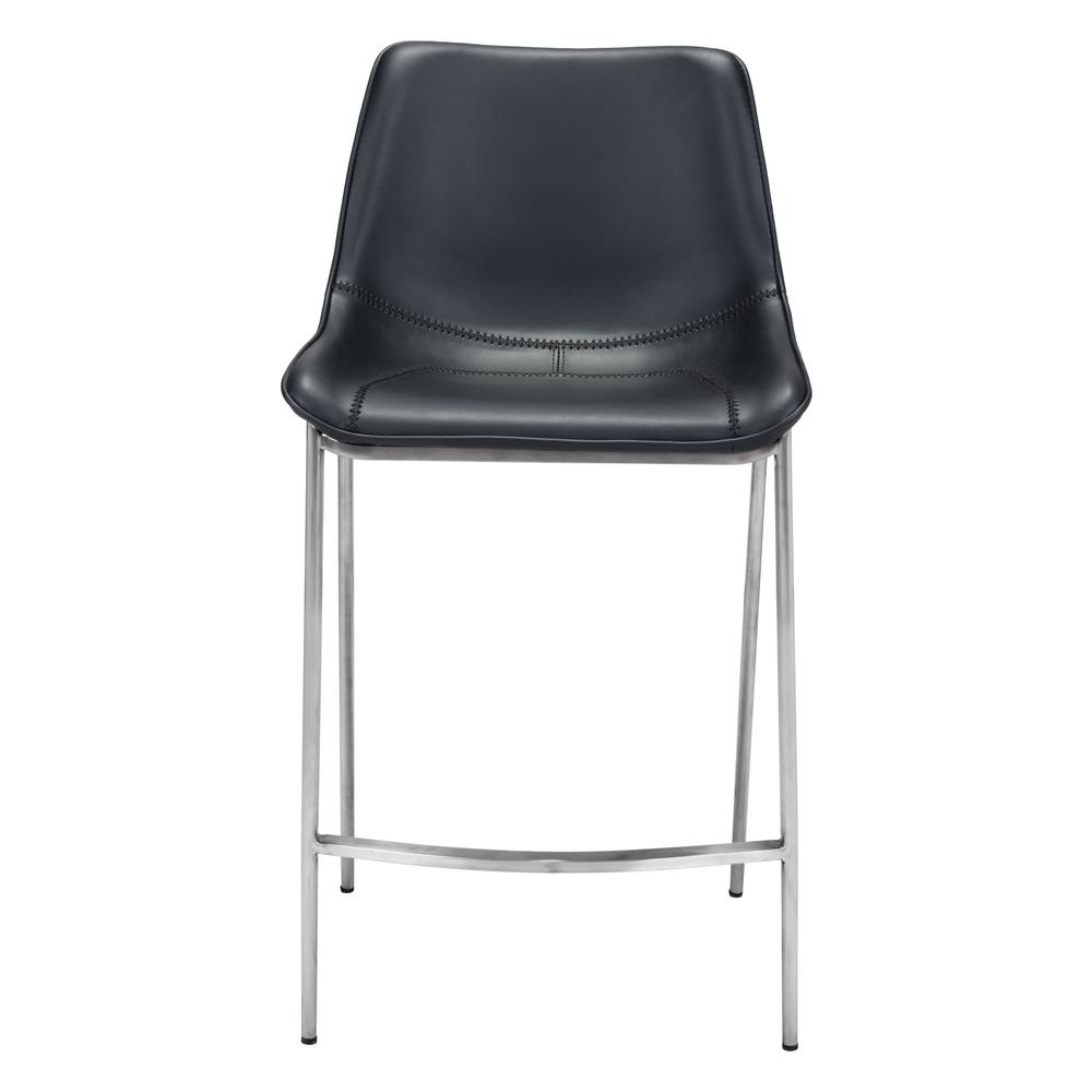 Magnus Counter Chair (Set of 2), Black & Brushed Stainless, Belen Kox. Picture 4