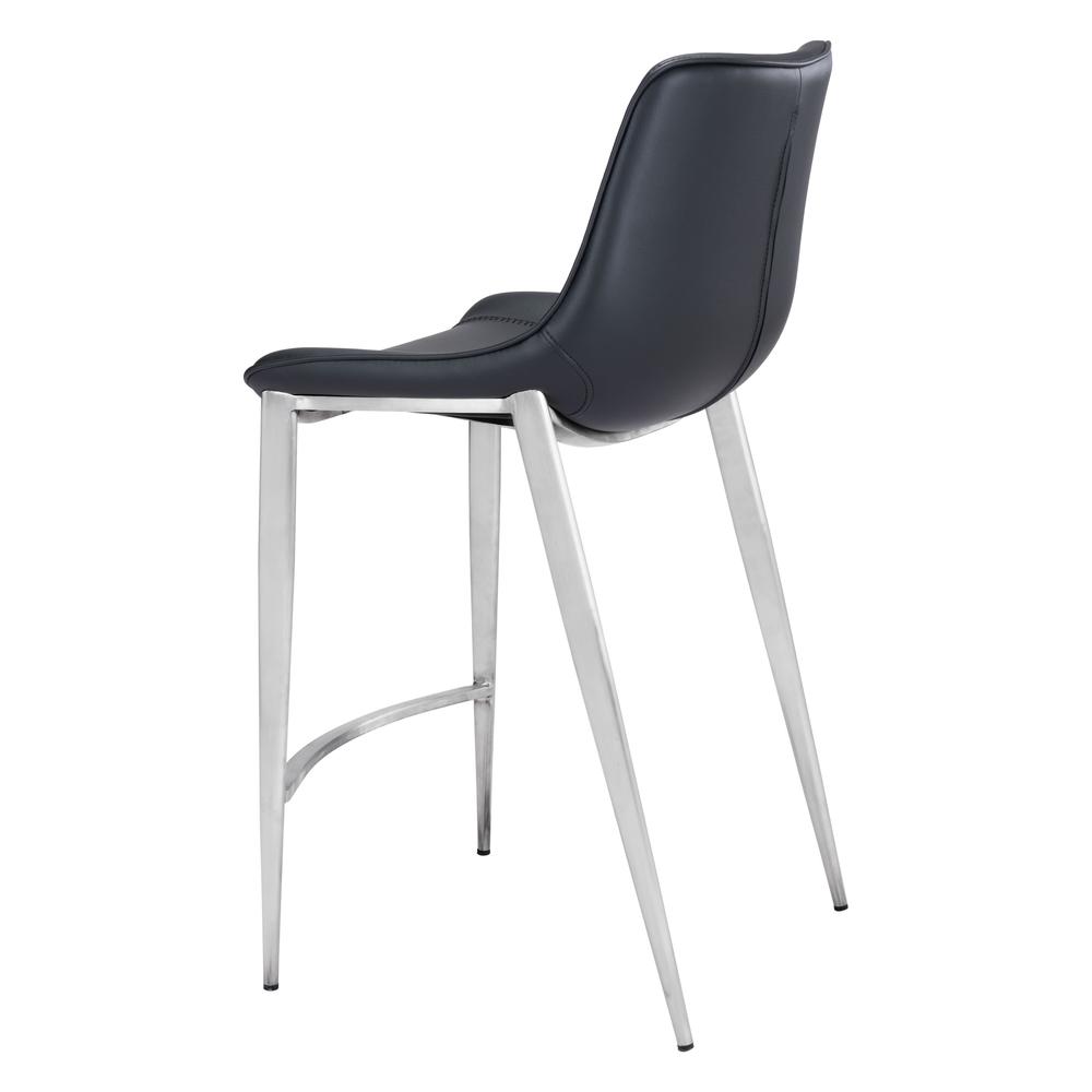 Magnus Counter Chair (Set of 2), Black & Brushed Stainless, Belen Kox. Picture 6