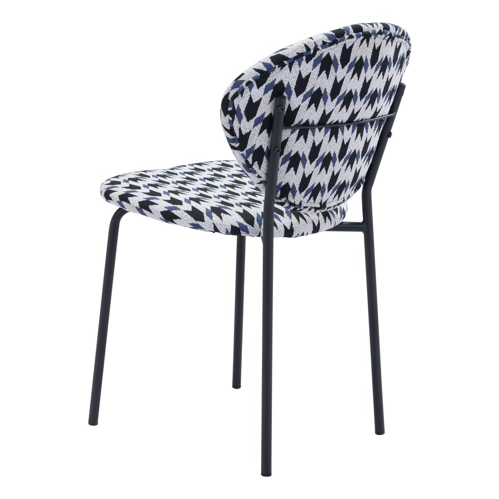 Clyde Dining Chair (Set of 2) Geometric Print & Black. Picture 6