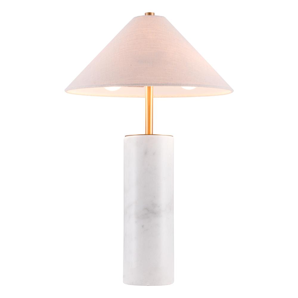 Ciara Table Lamp Beige & White. Picture 1