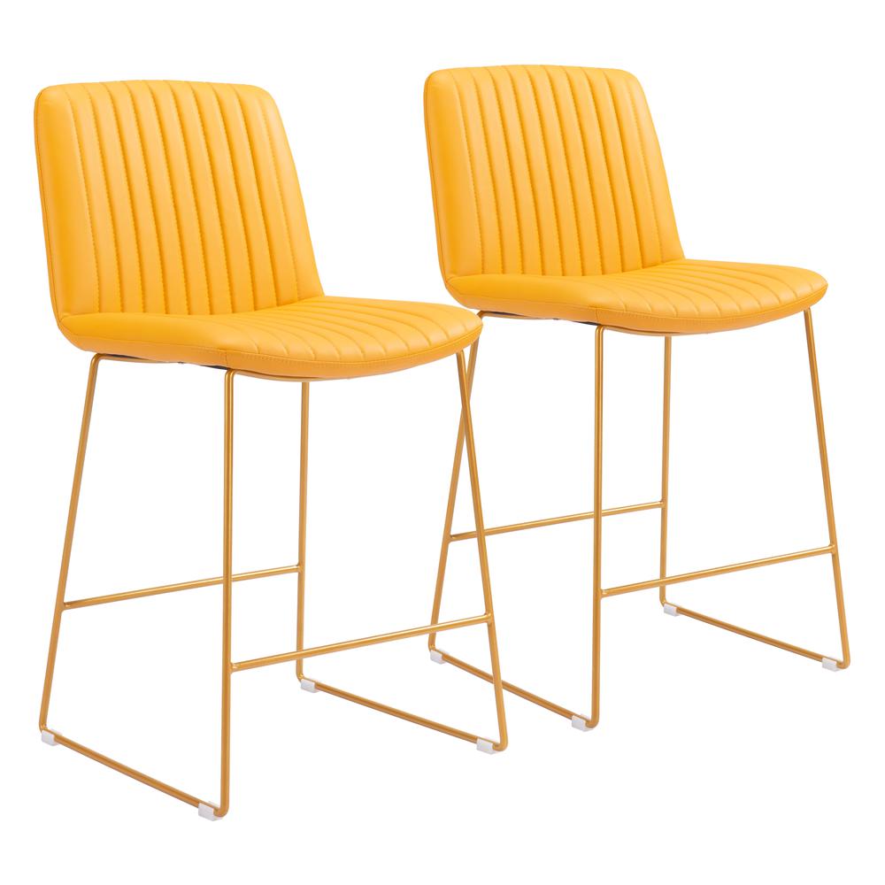 Mode Counter Stool (Set of 2) Yellow. Picture 1