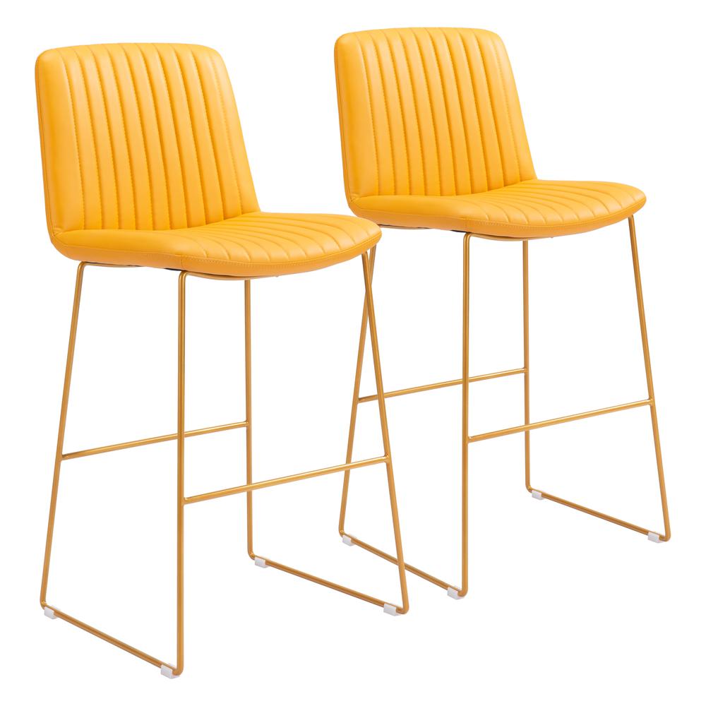 Mode Barstool (Set of 2) Yellow. Picture 1