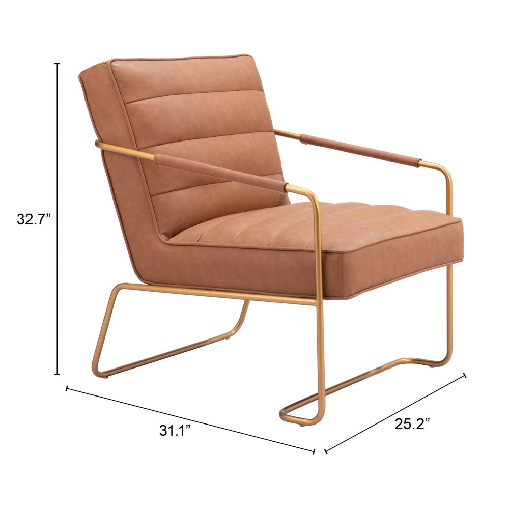 Dallas Accent Chair Vintage Brown. Picture 6