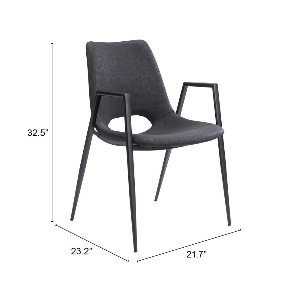 Desi Dining Chair (Set of 2) Black. Picture 8