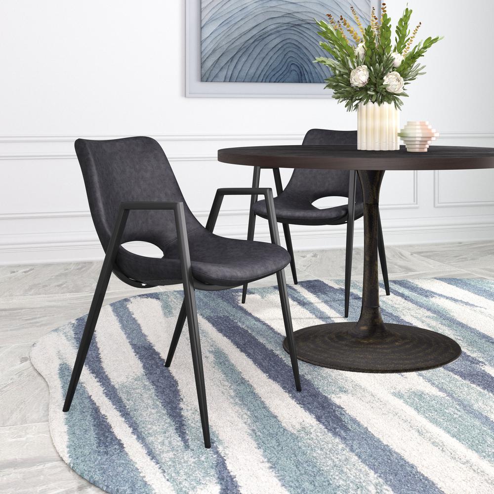Desi Dining Chair (Set of 2) Black. Picture 1