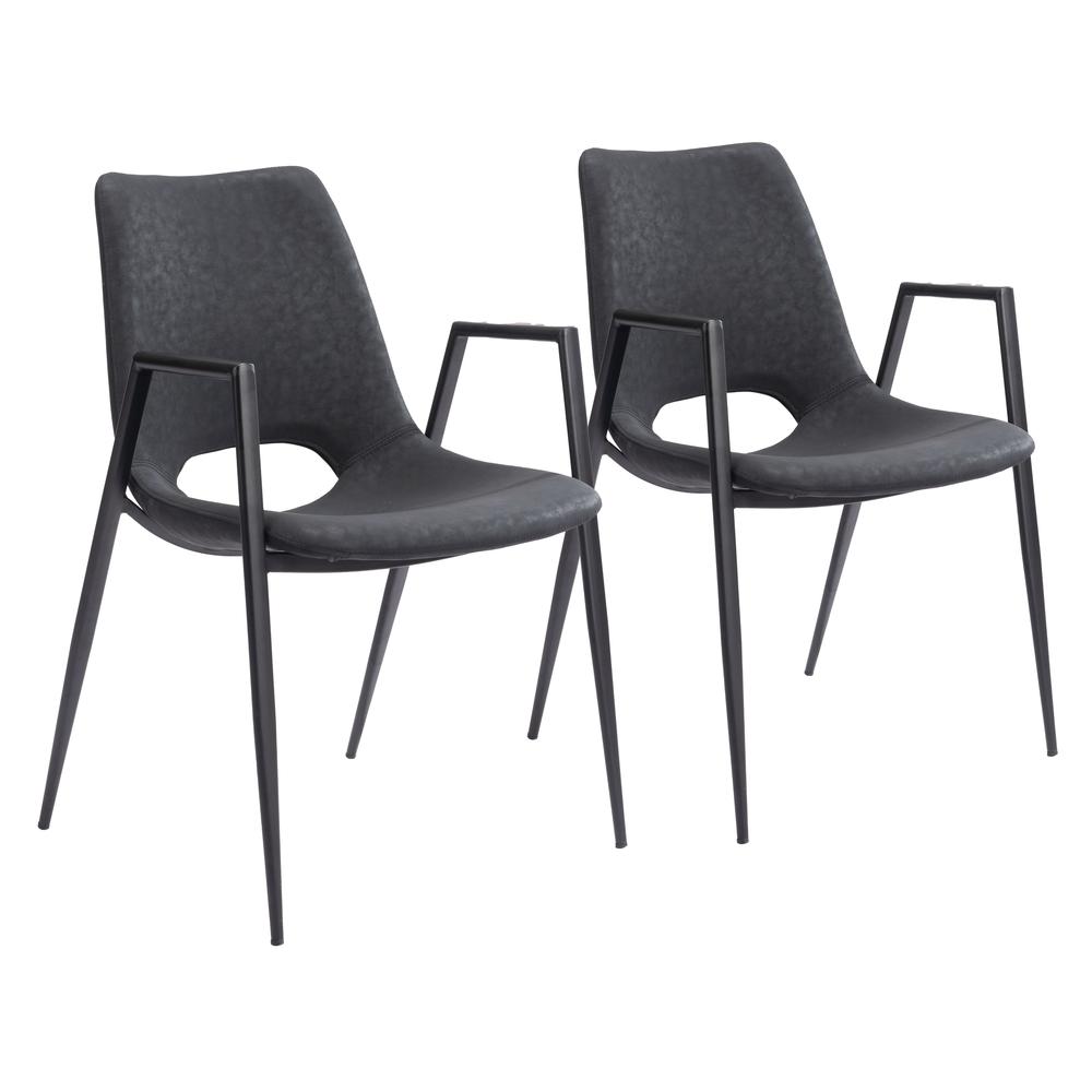 Desi Dining Chair (Set of 2) Black. Picture 9