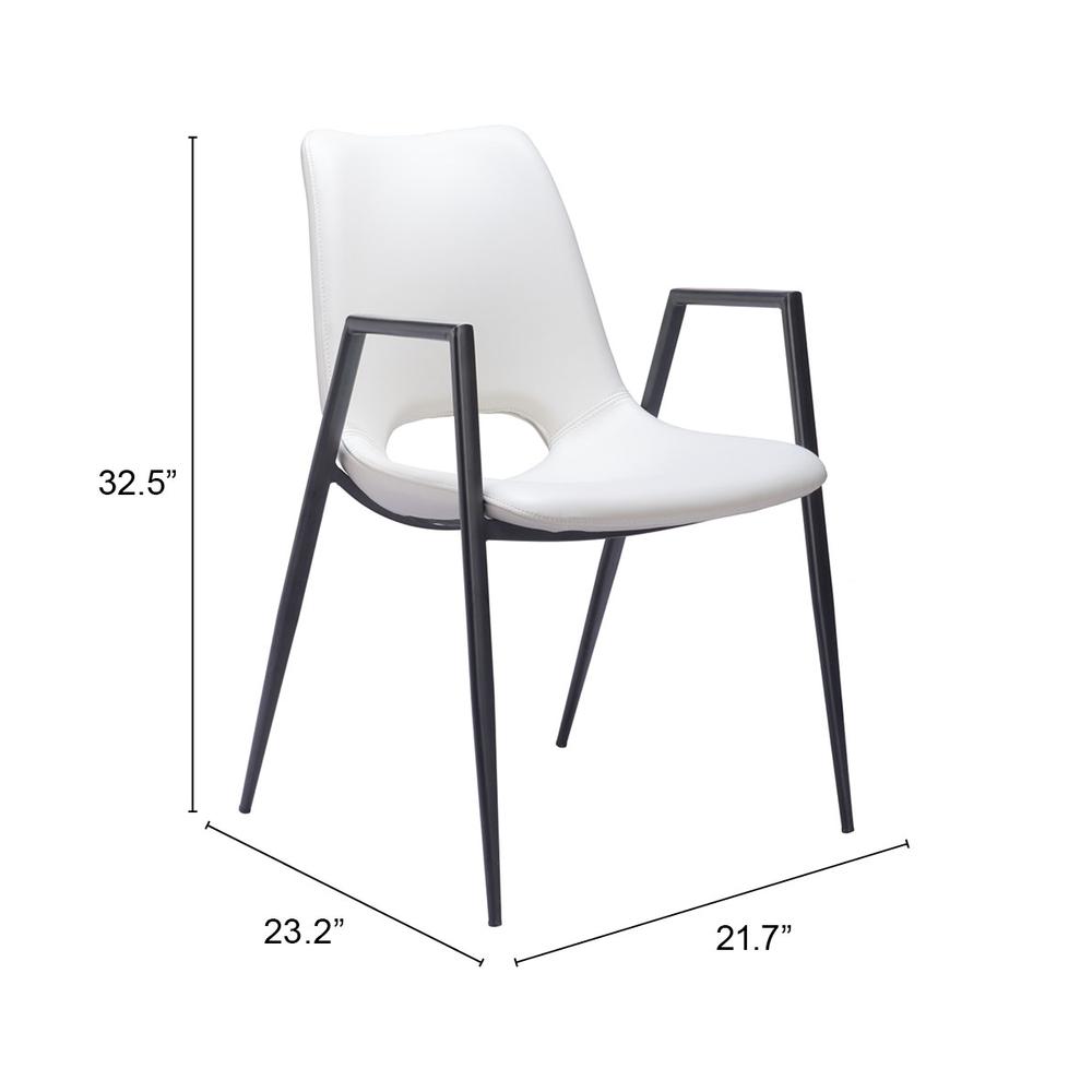 Desi Dining Chair (Set of 2) White. Picture 8