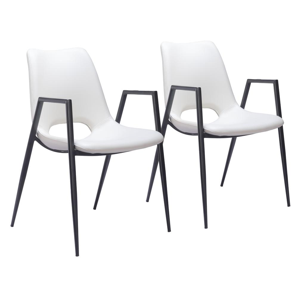 Desi Dining Chair (Set of 2) White. Picture 9