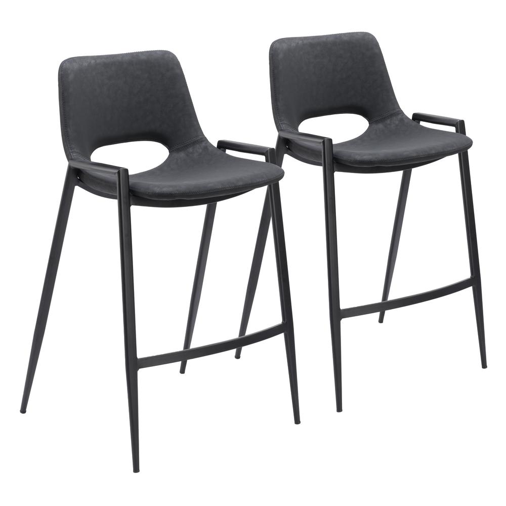 Desi Counter Stool (Set of 2) Black. Picture 9