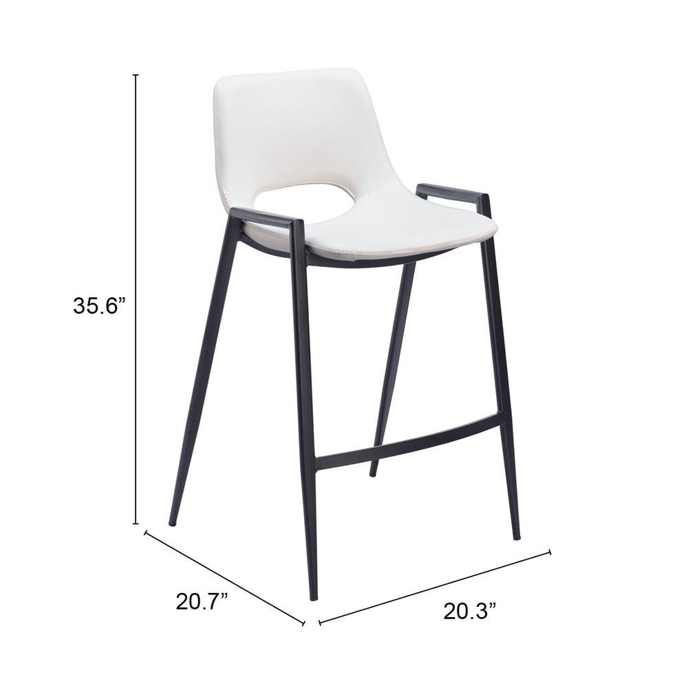 Desi Counter Stool (Set of 2) White. Picture 8
