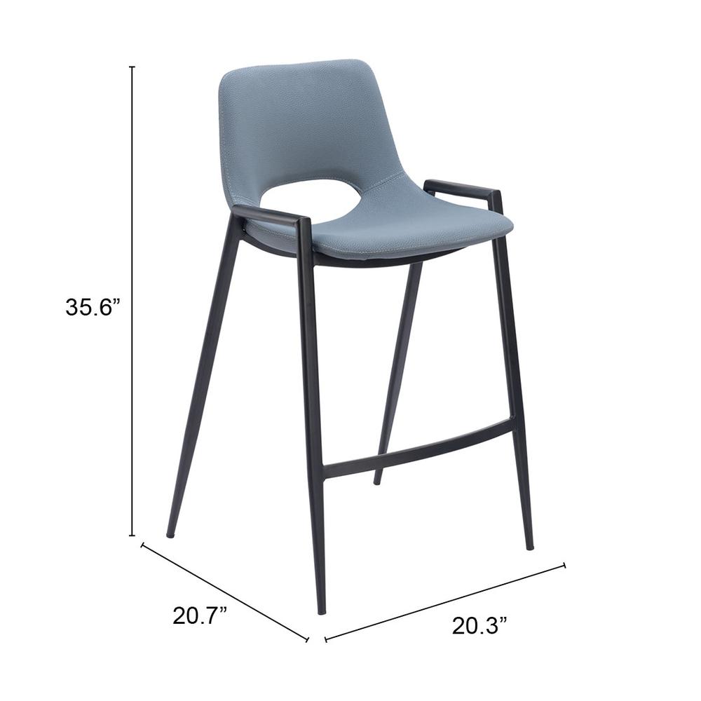 Desi Counter Stool (Set of 2) Blue. Picture 8