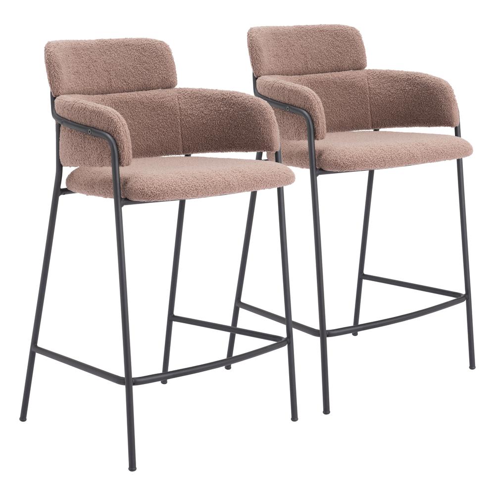 Marcel Counter Stool (Set of 2) Brown. Picture 6
