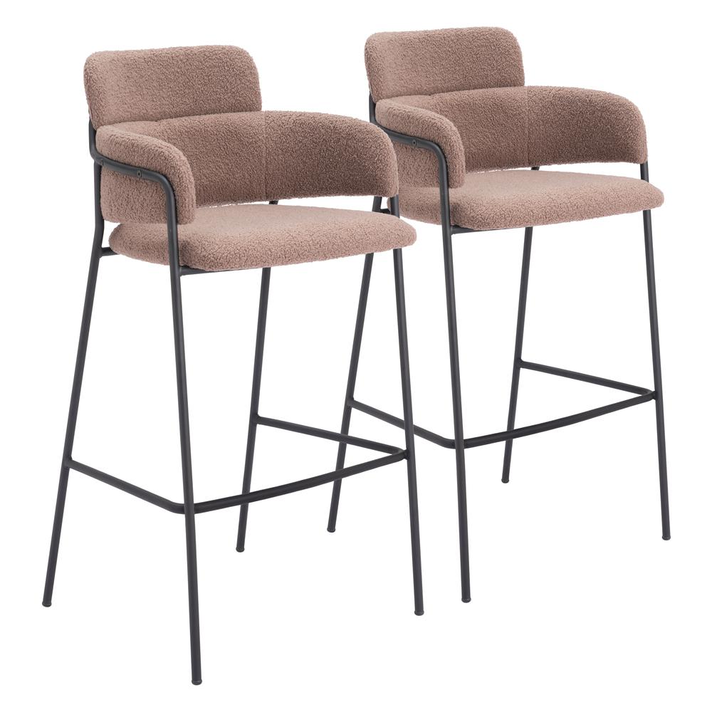 Marcel Barstool (Set of 2) Brown. Picture 6