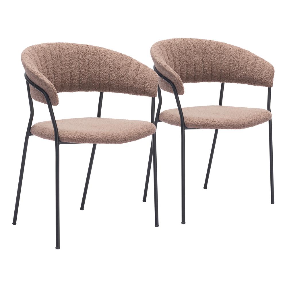 Josephine Dining Chair (Set of 2) Brown. Picture 4