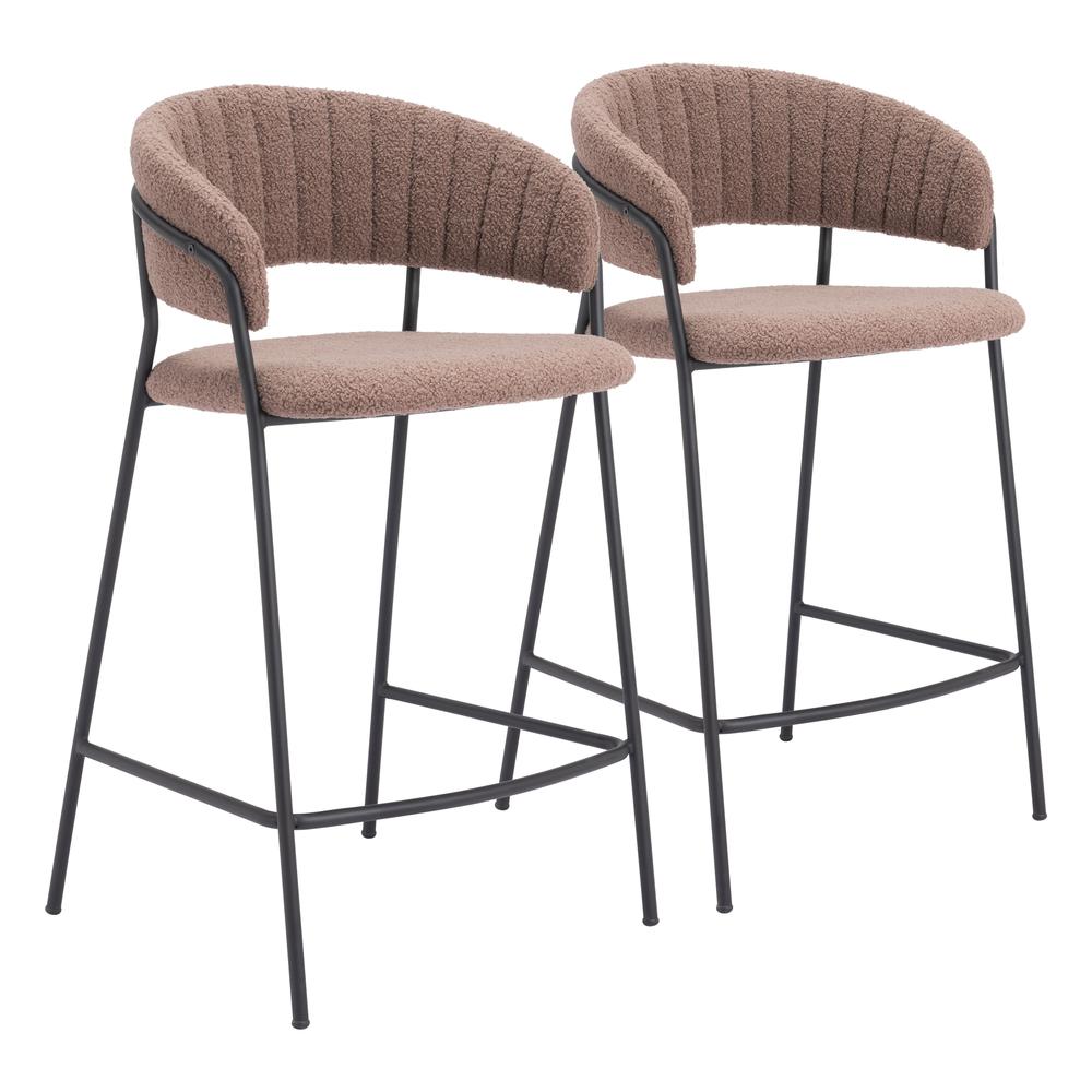 Josephine Counter Stool (Set of 2) Brown. Picture 6