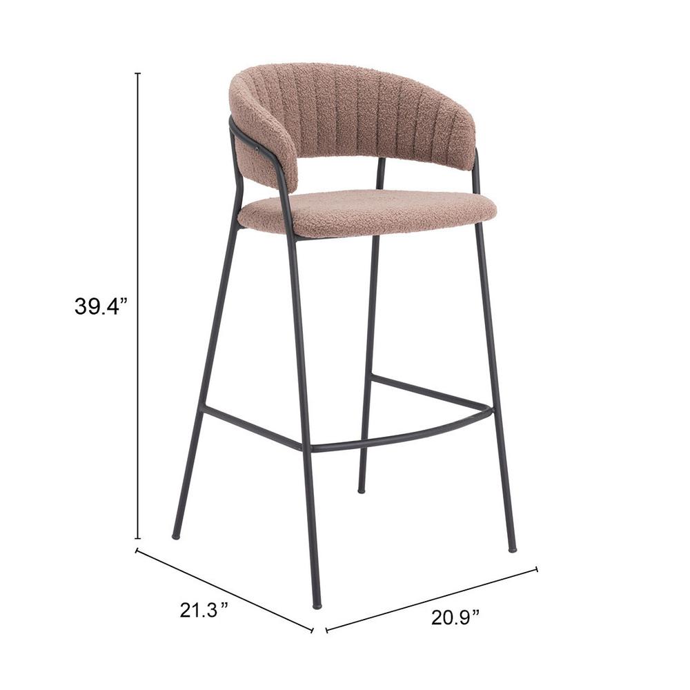 Josephine Barstool (Set of 2) Brown. Picture 9