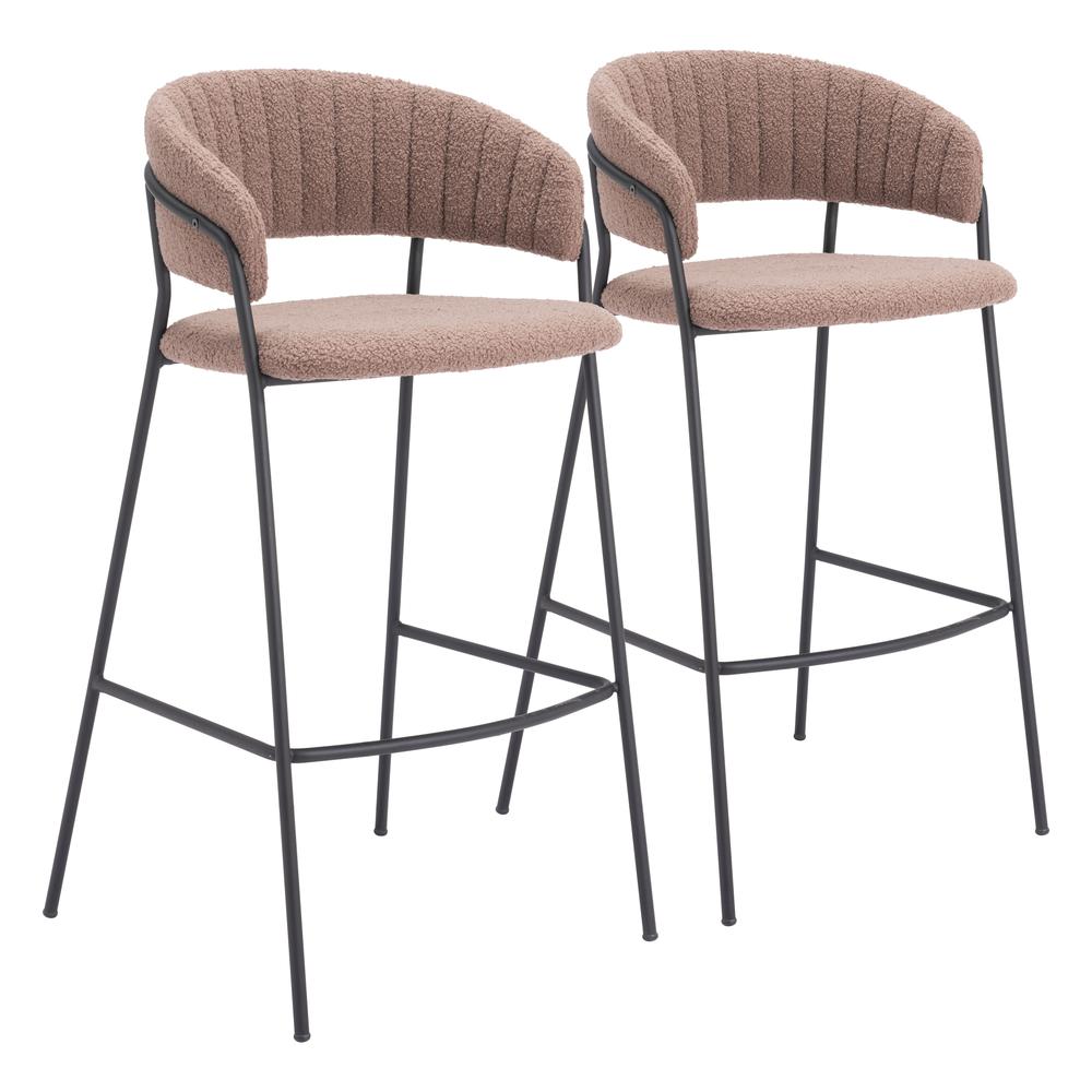 Josephine Barstool (Set of 2) Brown. Picture 3
