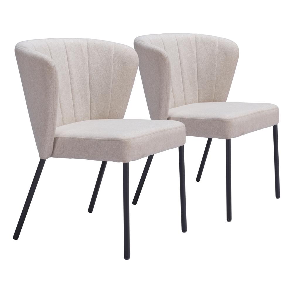 Aimee Dining Chair (Set of 2) Beige. Picture 4