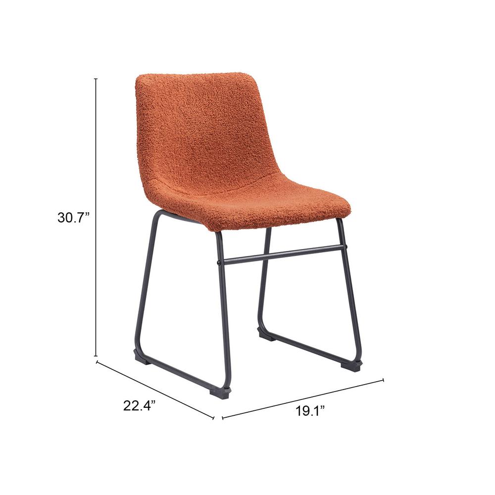 Smart Dining Chair (Set of 2) Burnt Orange. Picture 10