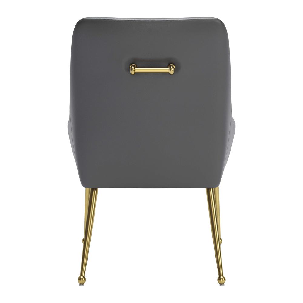 Maxine Dining Chair Gray & Gold. Picture 7