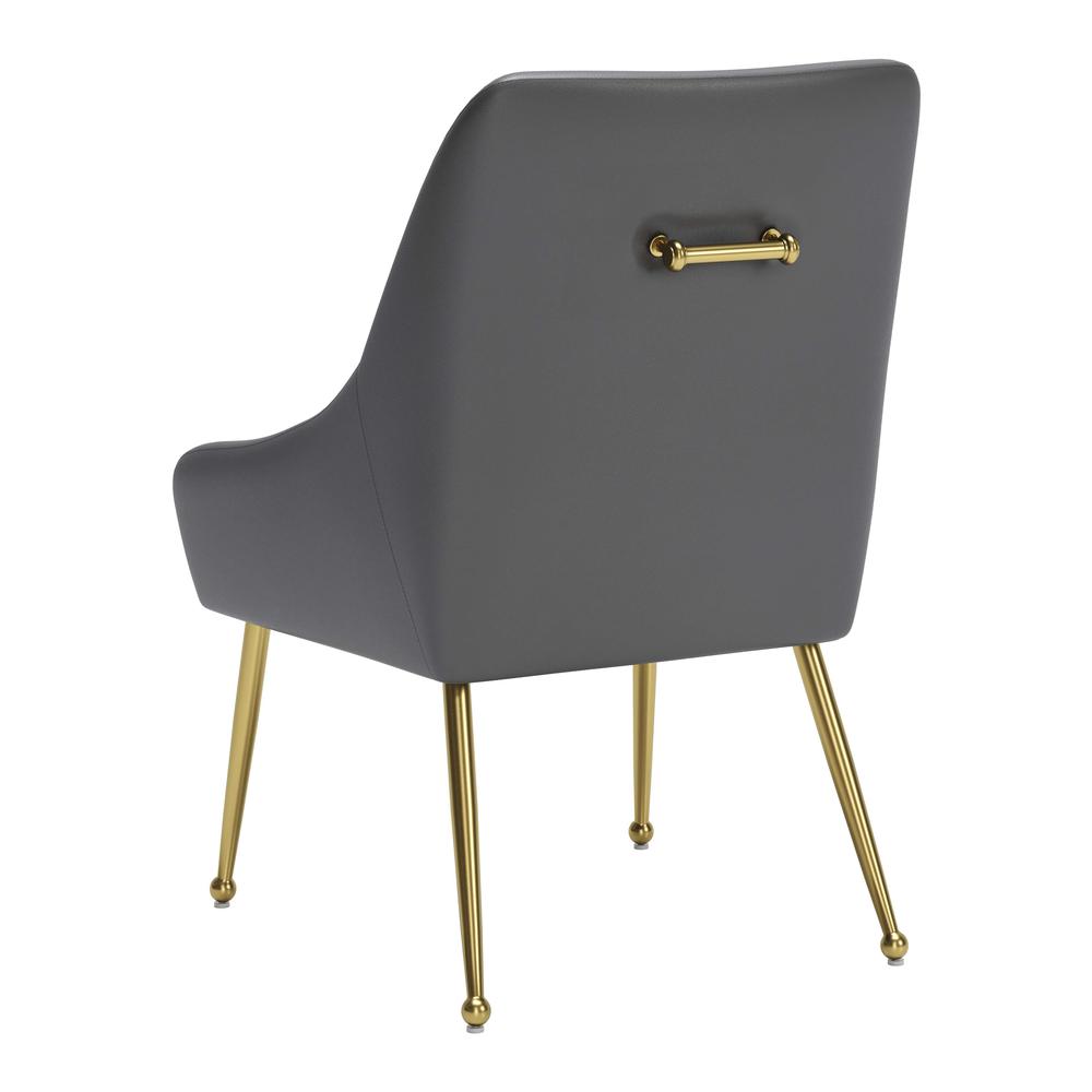 Maxine Dining Chair Gray & Gold. Picture 6