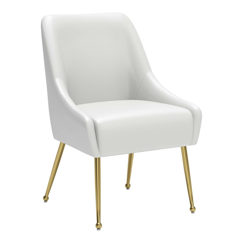 Maxine Dining Chair White & Gold. Picture 6