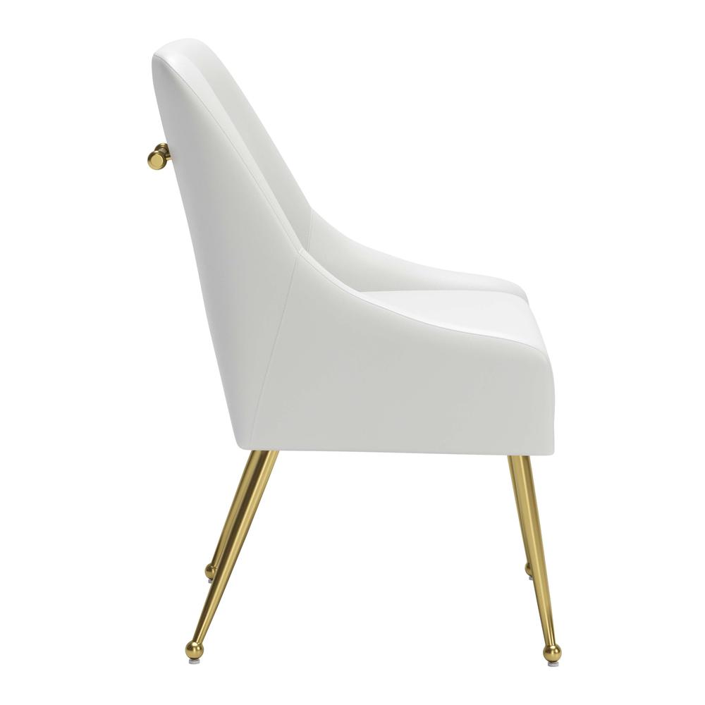 Maxine Dining Chair White & Gold. Picture 8