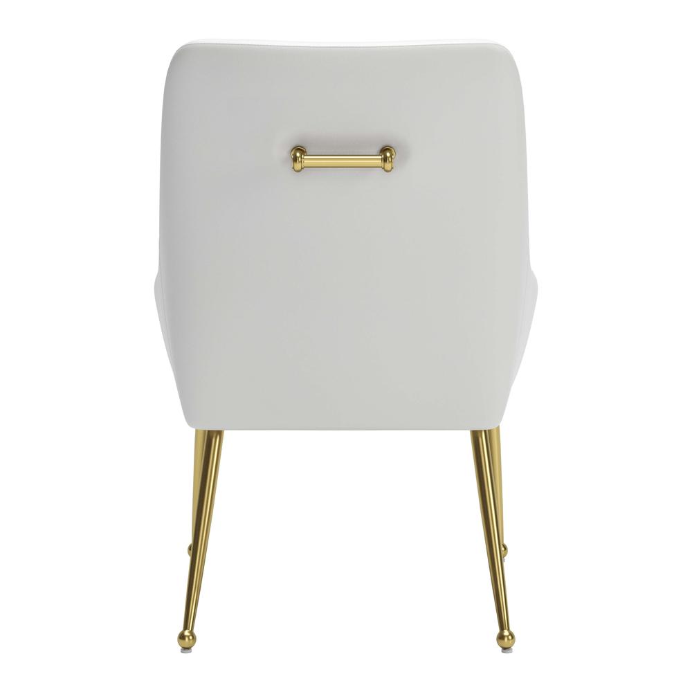 Maxine Dining Chair White & Gold. Picture 4