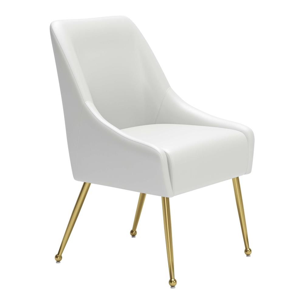 Maxine Dining Chair White & Gold. Picture 2