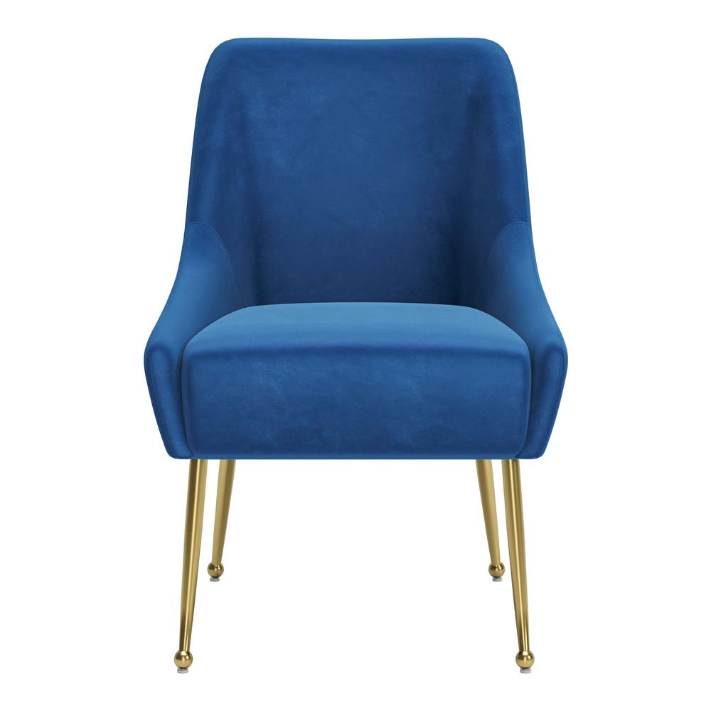 Maxine Dining Chair Navy Blue & Gold. Picture 5