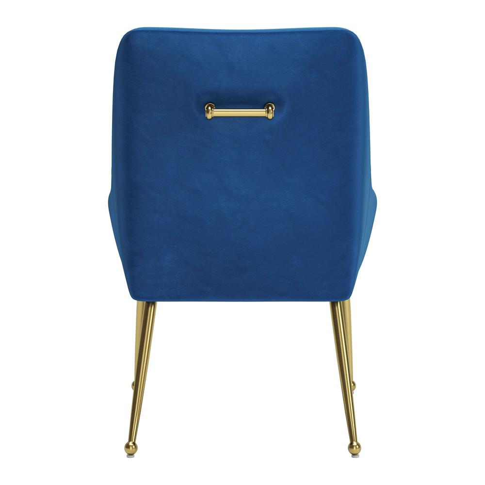Maxine Dining Chair Navy Blue & Gold. Picture 7