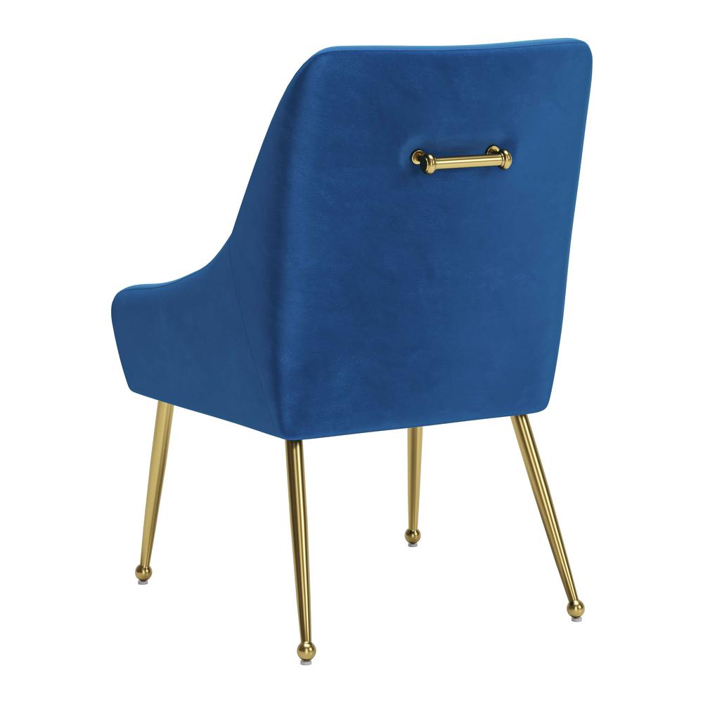 Maxine Dining Chair Navy Blue & Gold. Picture 9