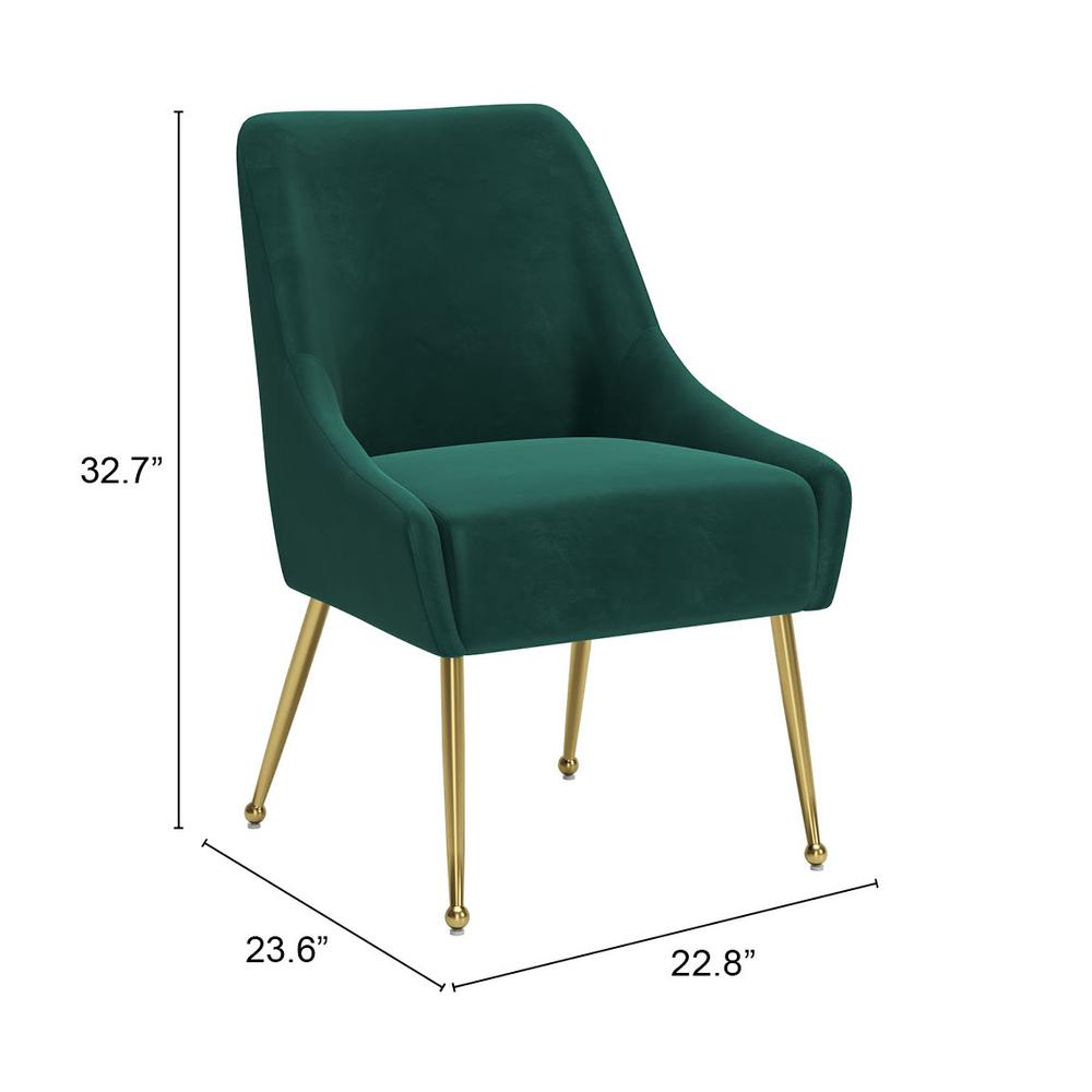 Maxine Dining Chair Green & Gold. Picture 10